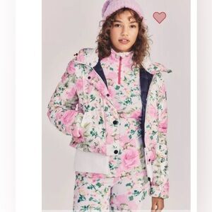 LoveShackFancy X Bogner Fire + Ice Sella Ski Jacket Sz12/L Pale Blush NWT